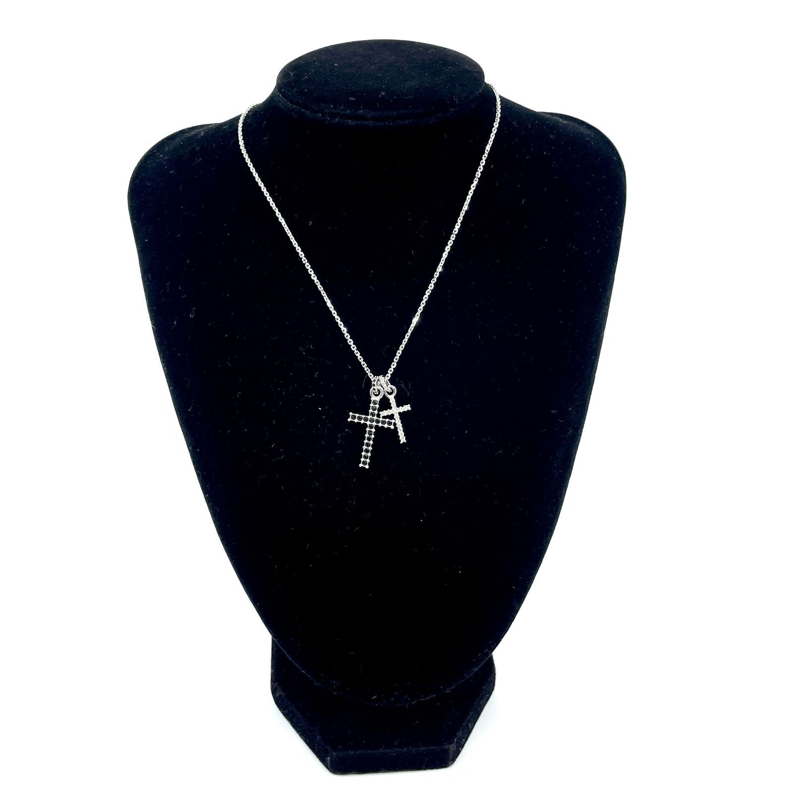 SWAROVSKI（スワロフスキー） ダブルクロスモチーフ ネックレス 