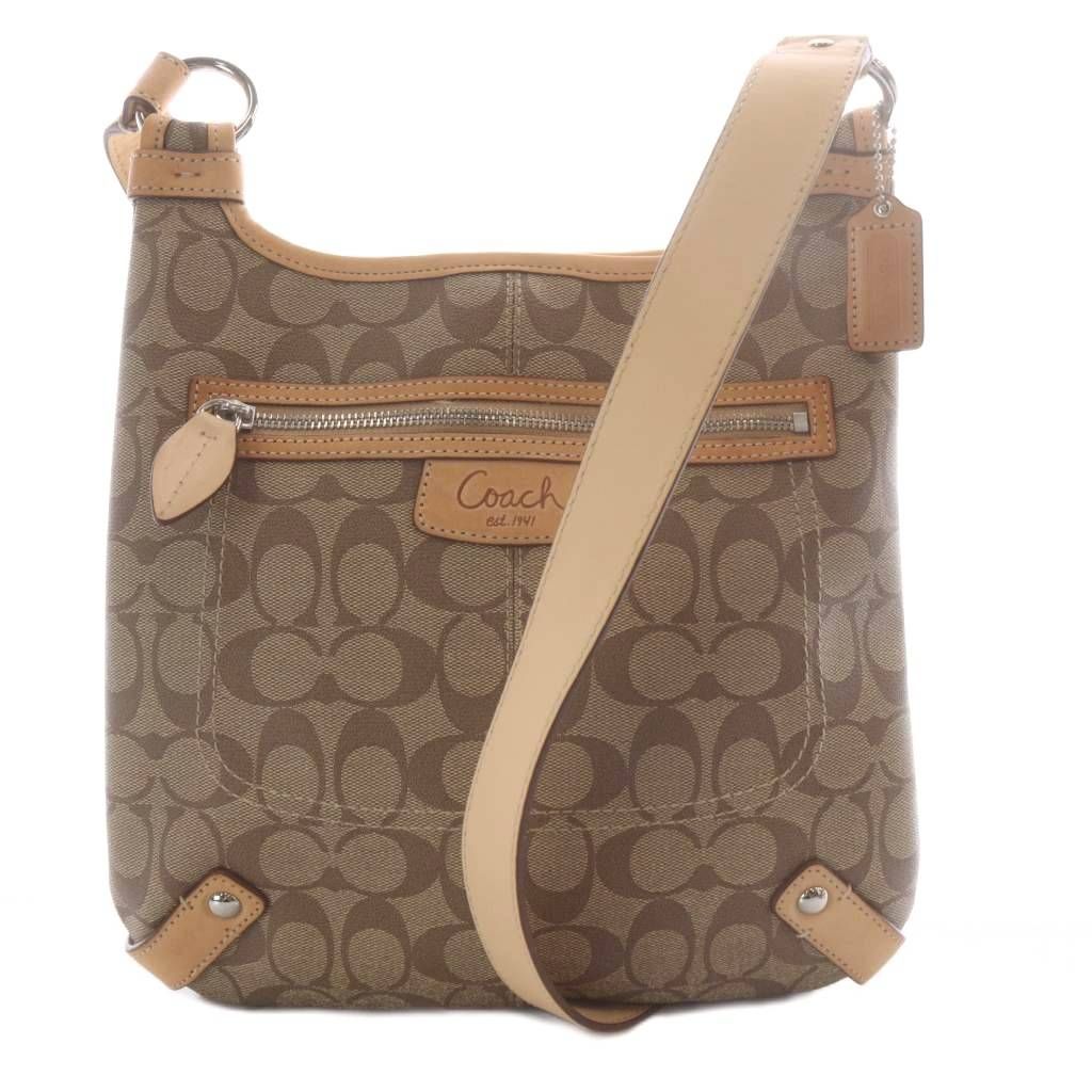 コーチ COACH ショルダーバッグ ワンショルダー シグネチャー PVC レザー ベージュ F15704 /YO28 ■GY18