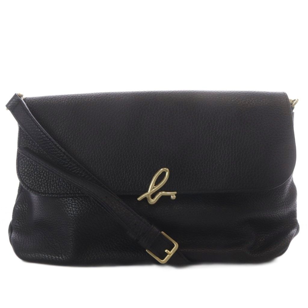 アニエスベー agnes b. The b. ショルダーバッグ ワンショルダー レザー ブラック /YO35 ■GY11