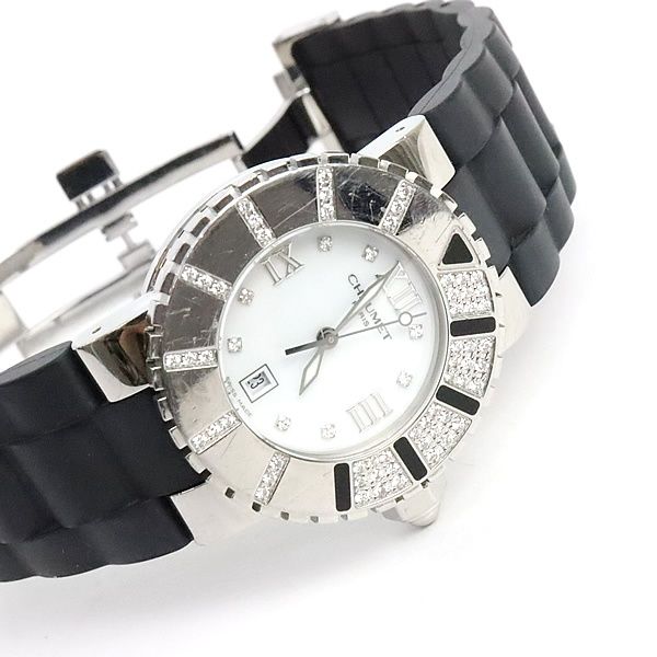 【広尾店】ショーメ CHAUMET クラスワンデイト ベゼルダイヤ 腕時計 W0621N-24C SS クォーツ 【19663】 広尾店】ショーメ CHAUMET クラスワンデイト ベゼルダイヤ 腕時計