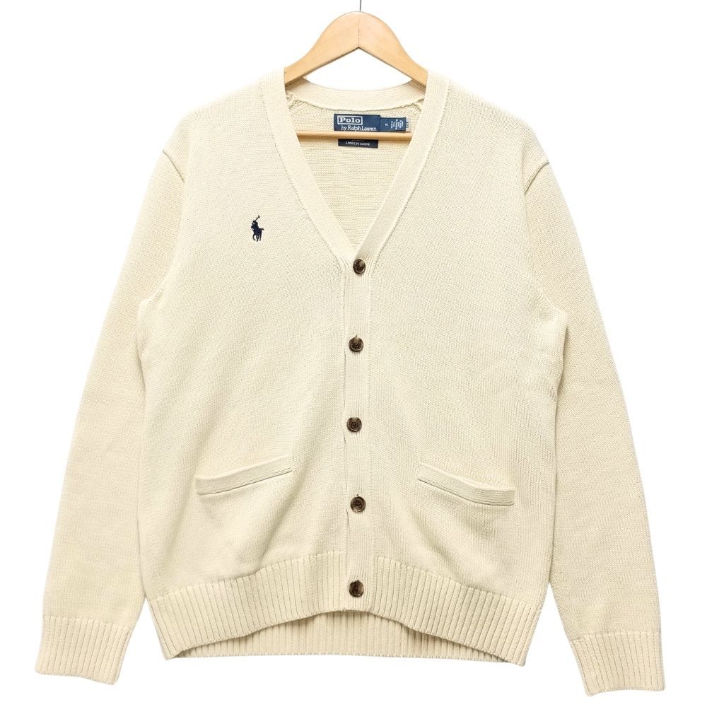 POLO BY RALPH LAUREN ポロバイラルフローレン BEAMS 別注 コットン ニット カーディガン サイズM 正規品 / 55751 POLO BY RALPH LAUREN ポロバイラルフローレン BEAMS 別注 コットン