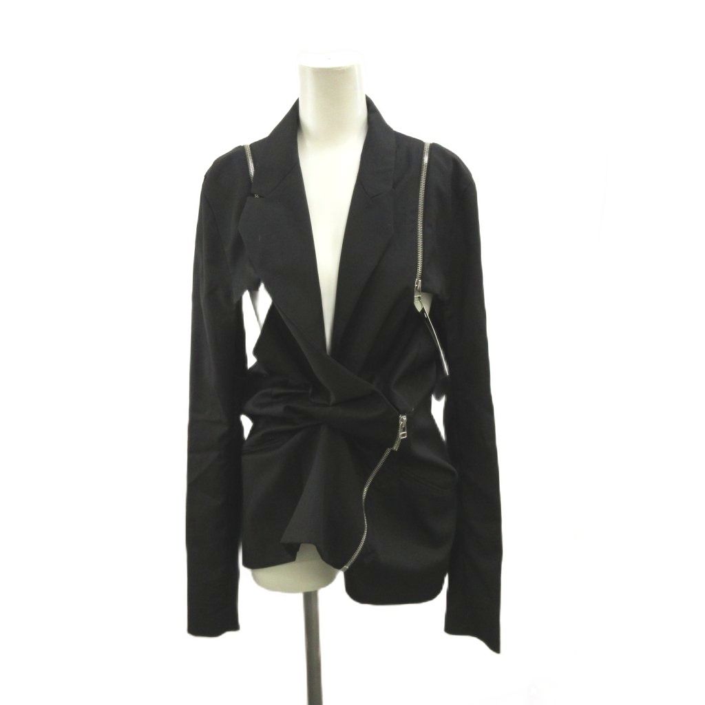 フッド バイ エア HOOD BY AIR ジャケット 上着 ウール S 黒 ブラック ジップアップ タグ付き /YU ■GY18 19,166円