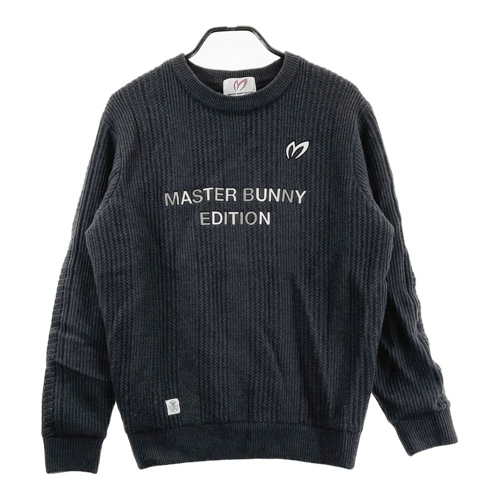 サイズ：4 MASTER BUNNY EDITION マスターバニーエディション 裏地付き ニットセーター グレー系 [240101714951] ゴルフウェア メンズ ストスト