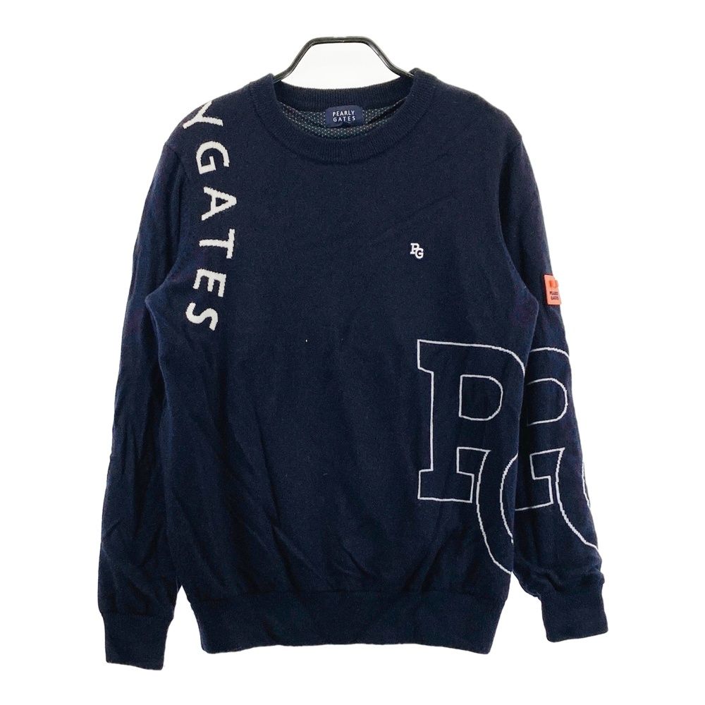 サイズ：5 PEARLY GATES パーリーゲイツ 裏地付き ニットセーター ネイビー系 [240101714952] ゴルフウェア メンズ ストスト