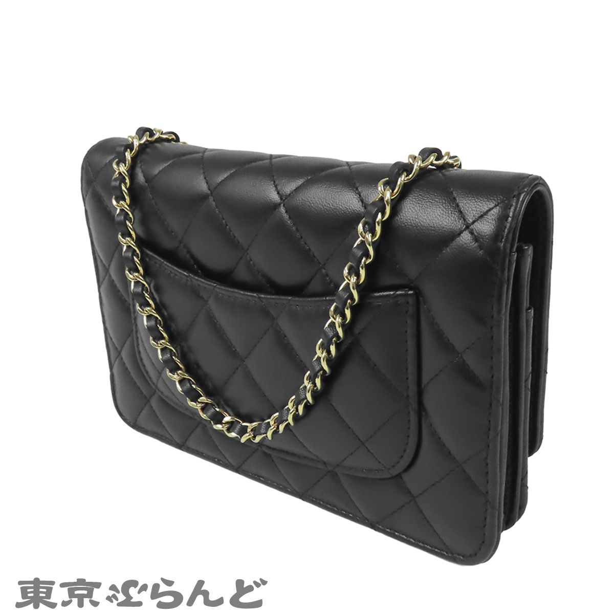 CHANEL マトラッセ 長財布 ブラック ゴールド金具 シャネル CHANEL チェーンウォレット ブラック 黒 ゴールド金具
