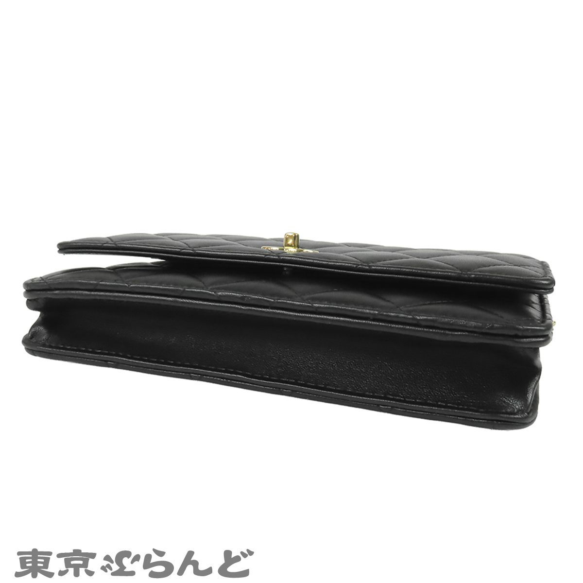シャネル CHANEL チェーンウォレット ブラック 黒 ゴールド金具