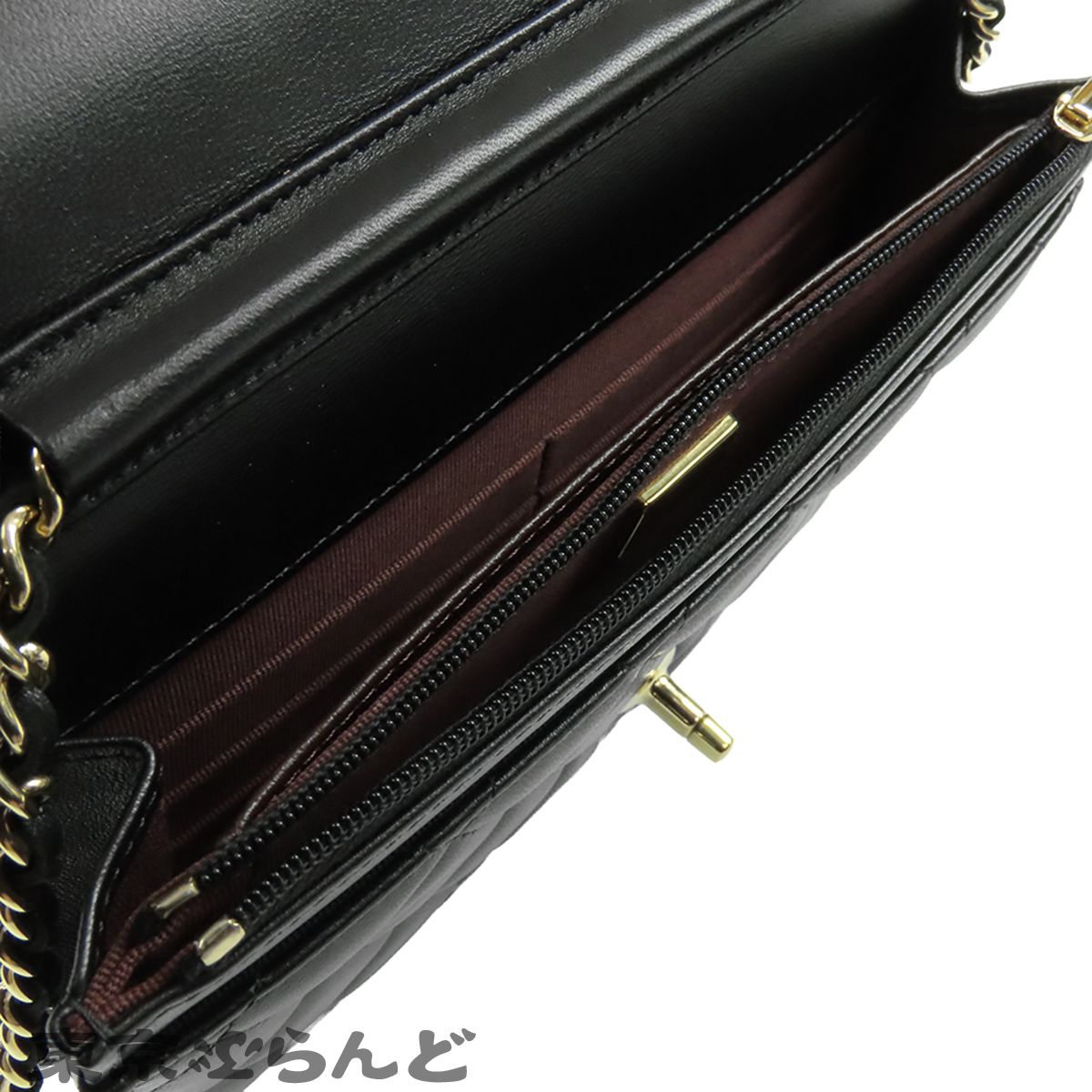 シャネル CHANEL チェーンウォレット ブラック 黒 ゴールド金具
