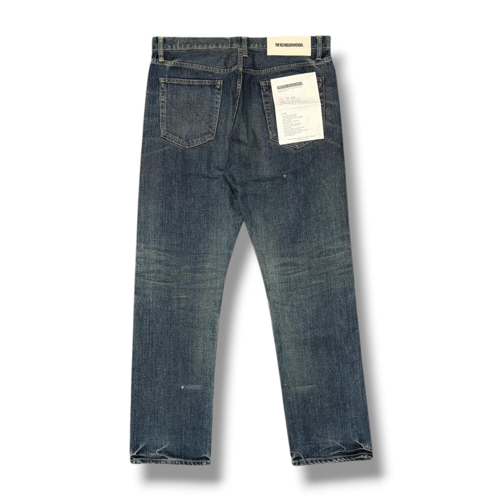 参考上代34100円 NEIGHBORHOOD 24AW WASHED DENIM DP MID PANTS ウォッシュドデニムパンツ ジーンズ ネイバーフッド 242XBNH-PTM06 インディゴ L （20457M） 参考上代34100円 NEIGHBORHOOD 24AW WASHED DENIM DP MID PANTS