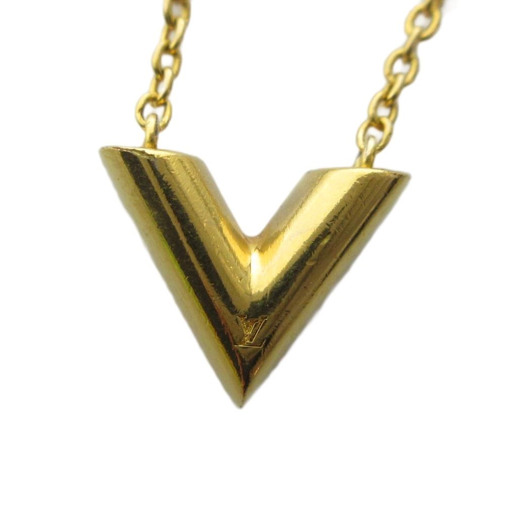 ルイヴィトン LOUIS VUITTON M61083 エセンシャルV ネックレス ペンダント アクセサリー ロゴ ゴールド色 ■GY18 /MQ ■OH