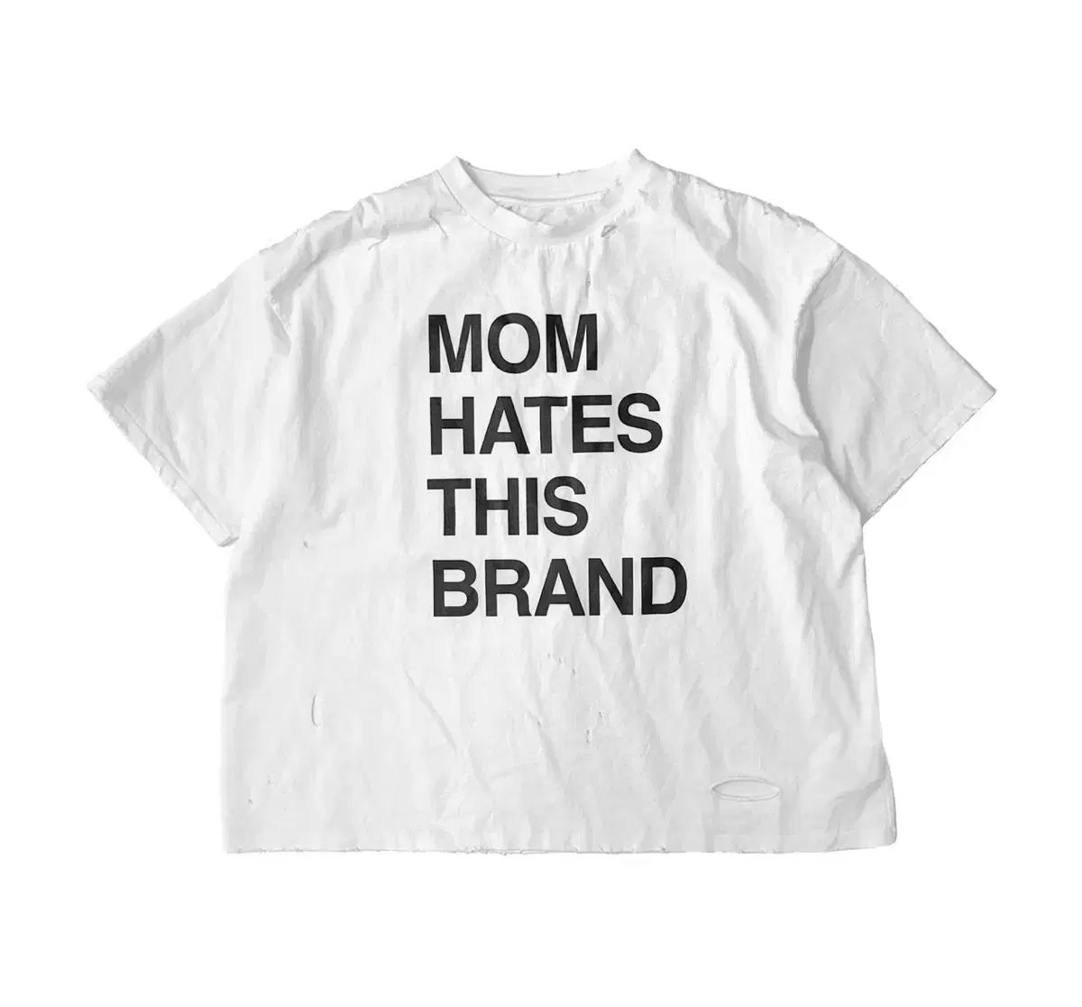 2) ホームレス MOM HATES THIS BRAND 半袖 Tシャツ 白