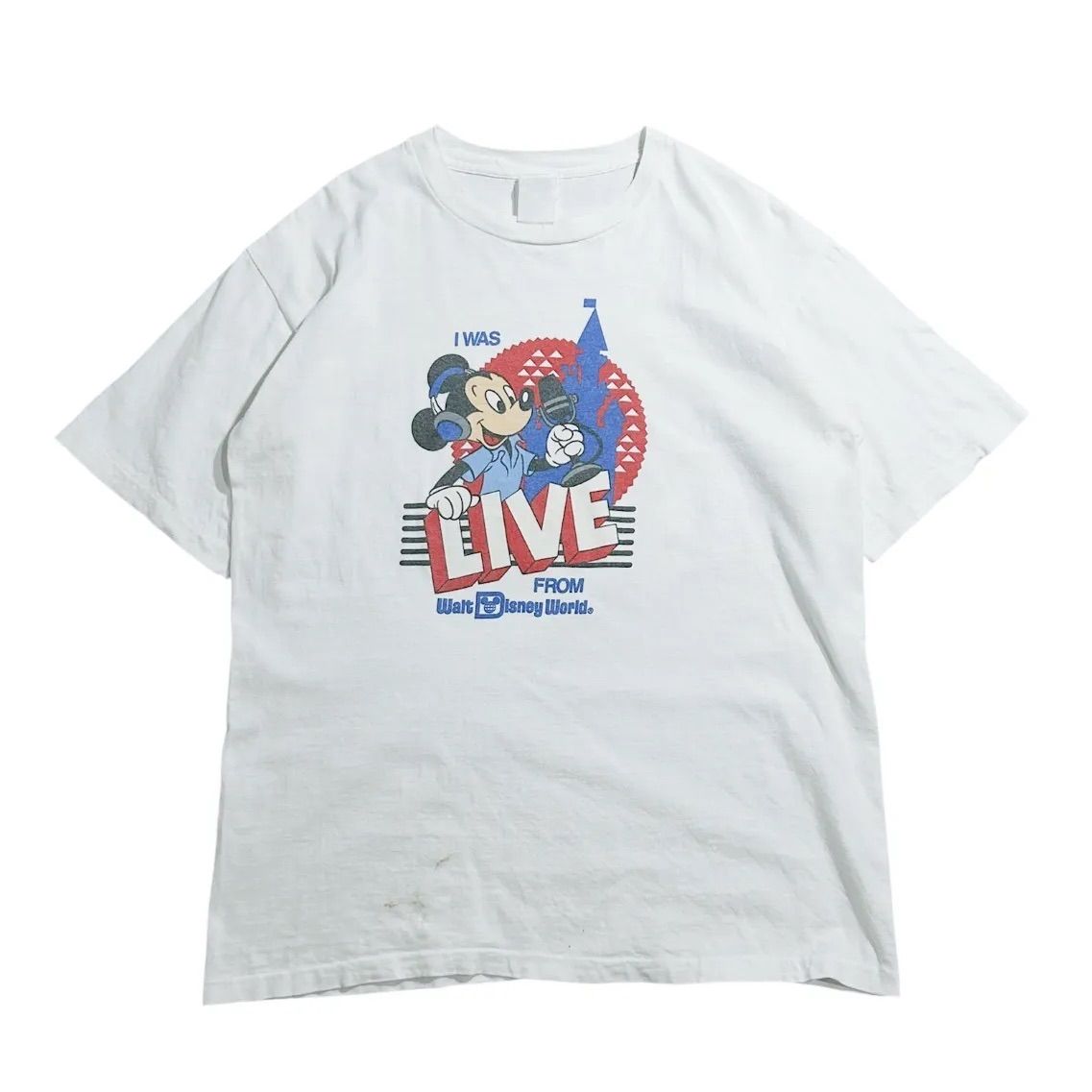 90s Disney ディズニー ミッキーマウス Disney World ヴィンテージ Tシャツ シングルステッチ XL ホワイト 白 T131 7,128円