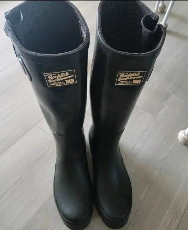 ロックフィッシュ ブラック ロング レインブーツ 245
