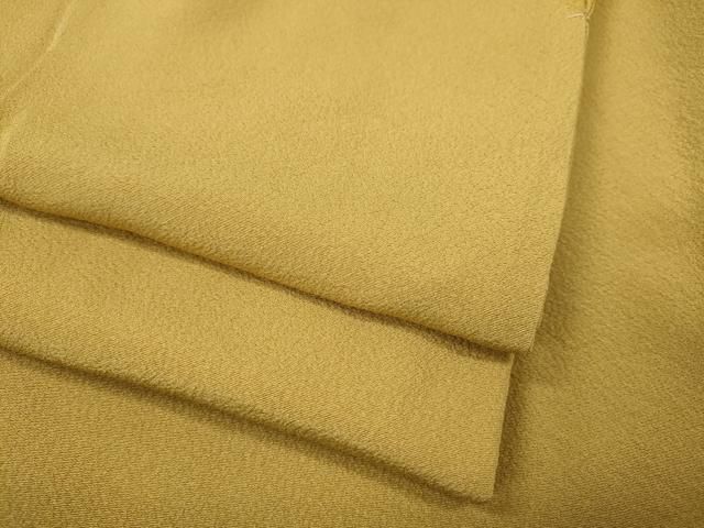 平和屋着物●上質な色無地　黃土色　正絹　逸品　CABK8055ut