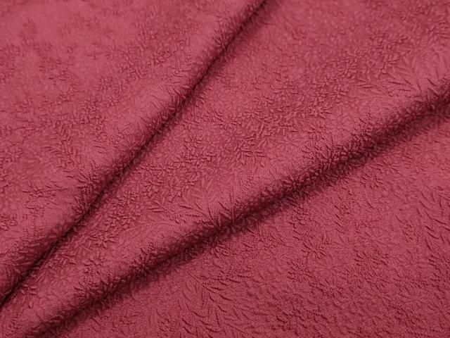 平和屋着物●上質な色無地　草花地紋　濃紅色　正絹　逸品　DABI2898ud 26,936円