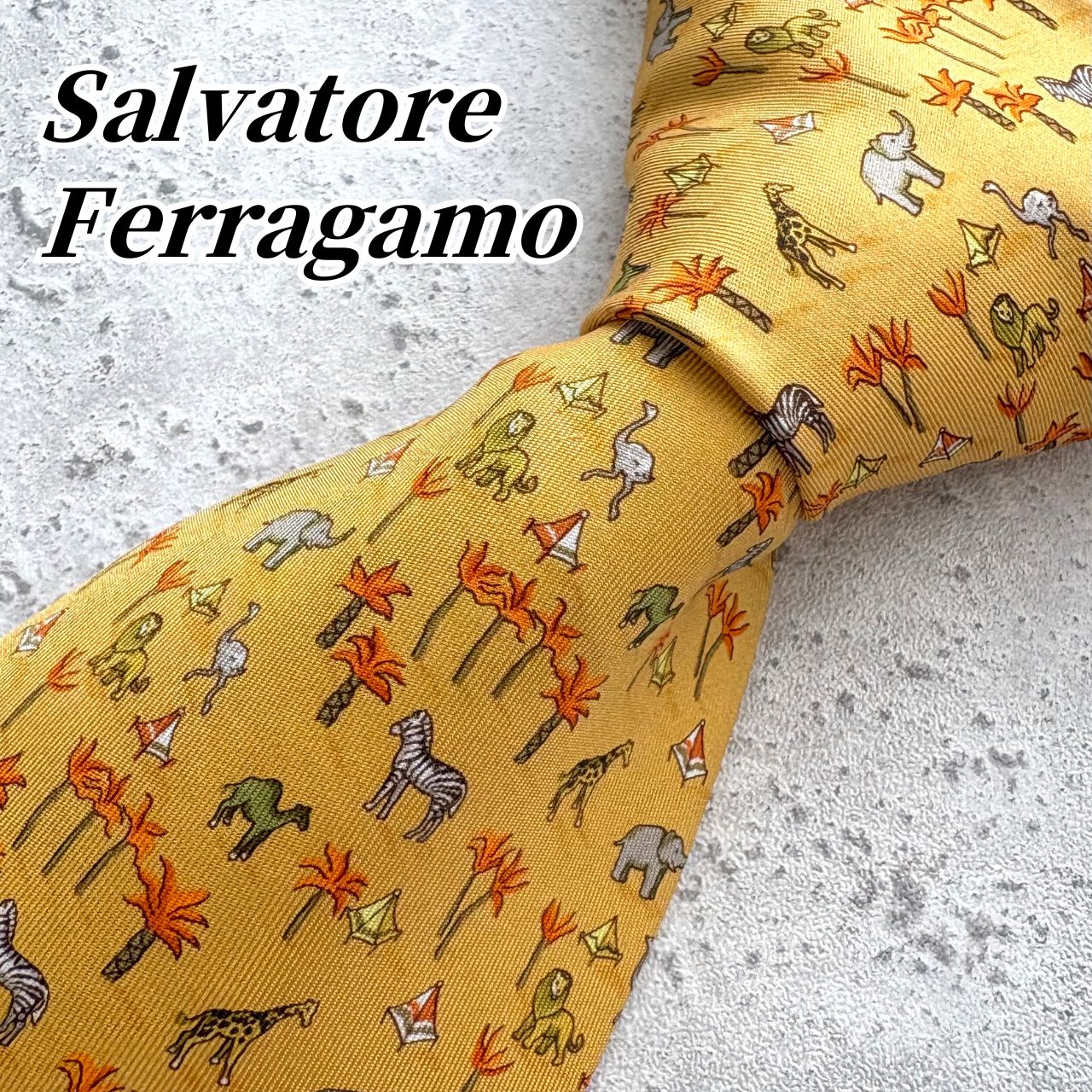美品】サルヴァトーレフェラガモ Salvatore Ferragamo ネクタイ