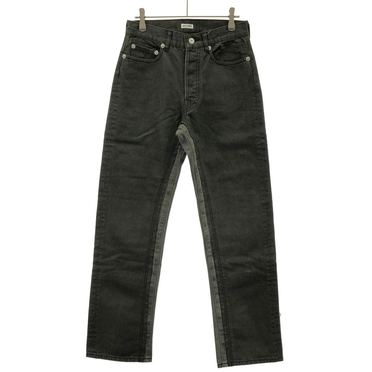 INSCRIRE アンスクリア 26SS Straight Patch Different Denim ストレートパッチデニムパンツ ID-PT05 グレー 28 16,243円