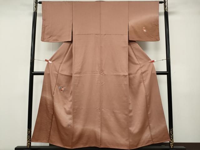 平和屋着物●訪問着　刺繍　芝草花文　暈し染め　金彩　正絹　逸品　CABK8017ut