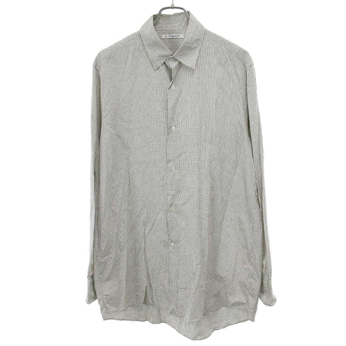 MAATEE＆SONS マーティーアンドサンズ 24AW ELIZABETH SILKPOPLIN GRAPHCHECK シルクチェックシャツ MT4303-0602B ホワイト系 3