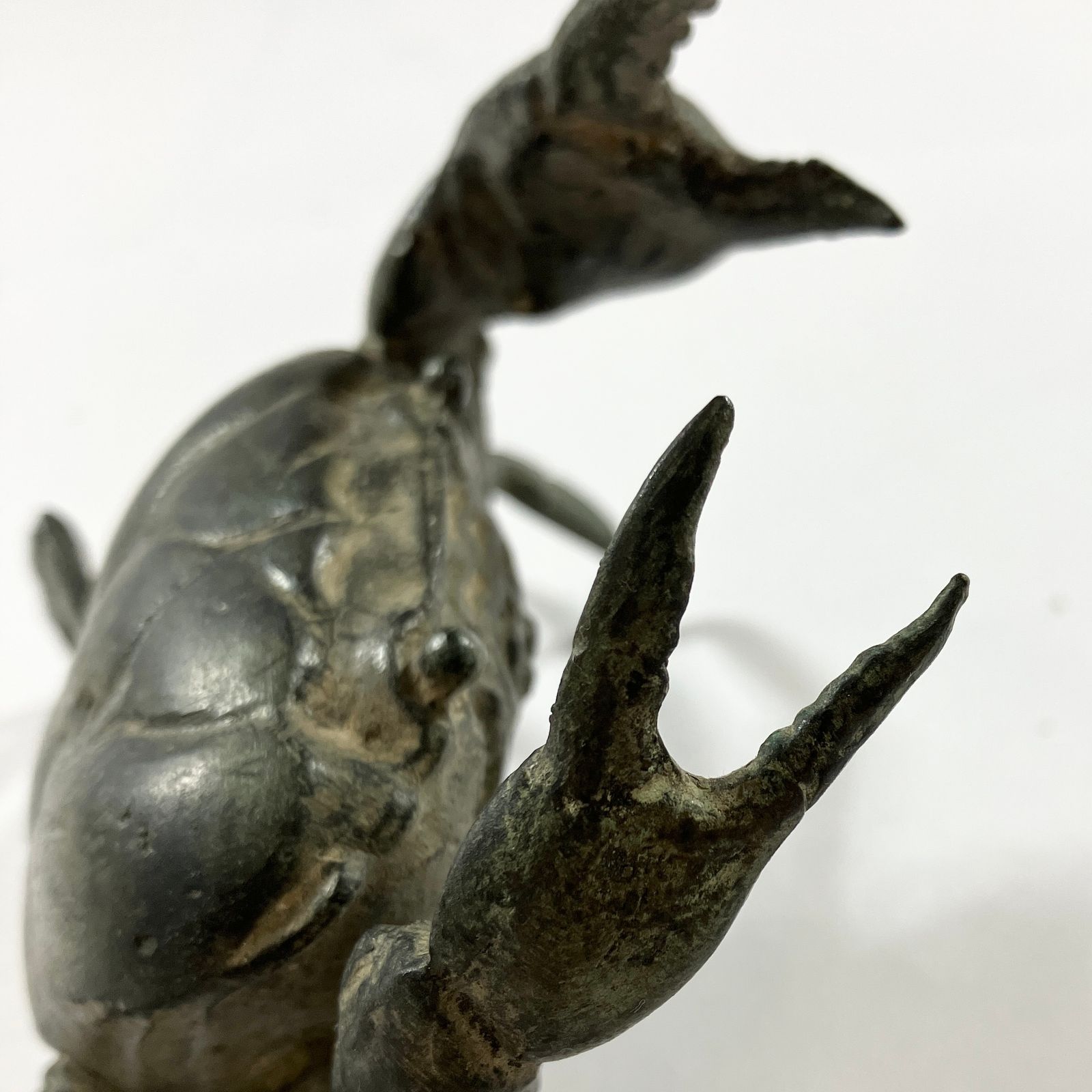 ☆ 希少 カニ 蟹 置物 鉄製 青銅 金属工芸 鉄器 沢蟹 自在置物 文鎮 書