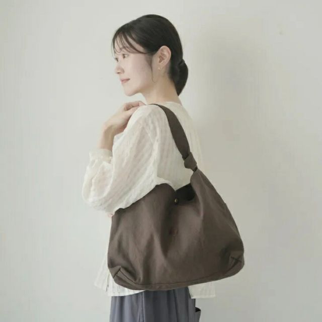 CLEDRAN (クレドラン) | HASA KNOT ONE SHOULDER (choco x choco) | ウォッシュドコットンジュート ワンショルダーバッグ レディース ショルダーバッグ 肩掛け 軽量 コットン ジュート ブラウン 日本製 CL40 12,121円