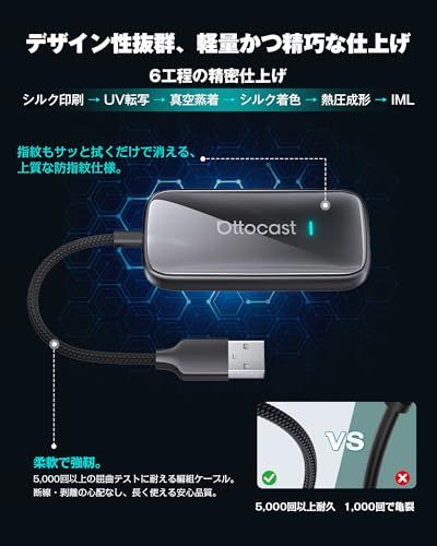 R★【公式】オットキャスト Play2Video Ultra 車載メディアアダプター AI Box・YouTube/DAZN/U-NEXT/TikTok/Netflix/Prime Video対応・CarPlay/Android Auto ワ 6557c9ed