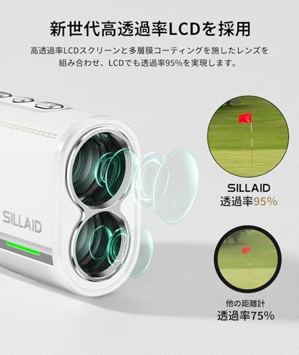 R★SILLAID ゴルフレーザー距離計 VOYAGE 3点間測定 最速0.04s測定 高透過レンズ 高低差測定ON/OFF 6.3倍望遠 1093yd対応 距離測定器 距離計測器 ゴルフ スロープモード ピンロックモード 競技対応 充電式 53fdab8c