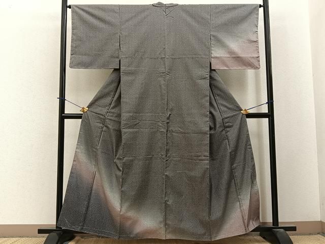 平和屋着物●本場縞大島紬　訪問着　霞文　暈し染め　ますいわ屋扱い　正絹　逸品　未使用　BAAY3875hj