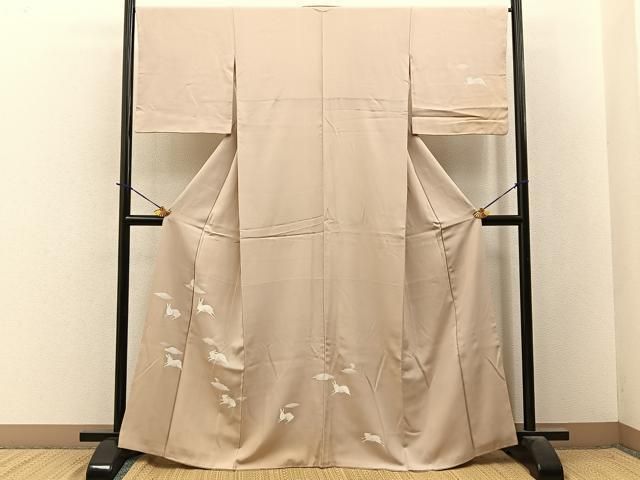 平和屋着物●訪問着　跳び兎　暈し染め　正絹　逸品　BAAY3903hj
