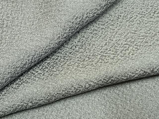 平和屋着物●上質な色無地　霞地紋　灰青色　正絹　逸品　未使用　AABK7879fy