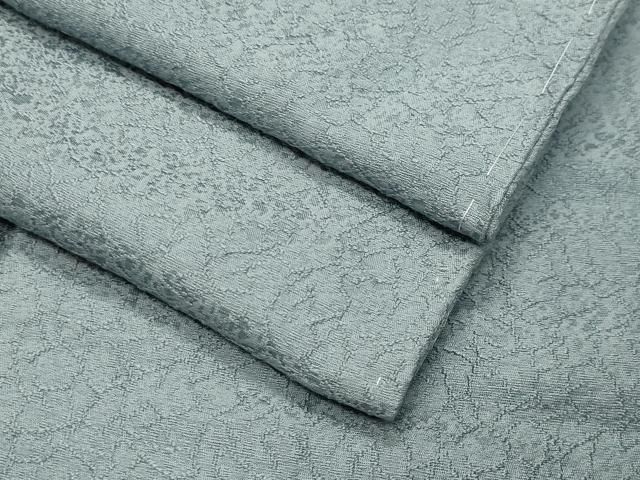 平和屋着物●上質な色無地　吉祥地紋　青磁鼠色　正絹　逸品　未使用　CABK2074gh