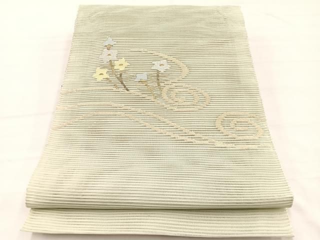 平和屋着物＊夏物　八寸名古屋帯　絽綴れ　流水花文　金銀糸　正絹　逸品　BAAX7951hv 13,104円