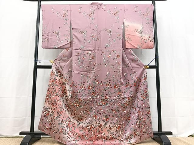 平和屋着物●訪問着　更紗花文　暈し染め　正絹　逸品　BAAX9578yc 32,110円