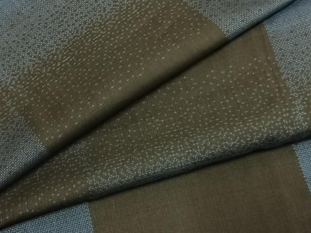 平和屋着物●本場大島紬　9マルキ　市松文様　正絹　逸品　AABK1185fy