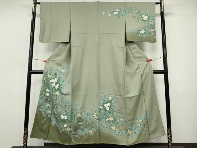 平和屋着物●訪問着　草花文　金彩　正絹　逸品　未使用　CABH9959ut