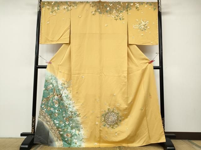 平和屋着物●英王室献上友禅作家　木下勝功　訪問着　鳳凰正倉院花文　暈し染め　金銀彩　正絹　逸品　CABI9617ut 35,490円