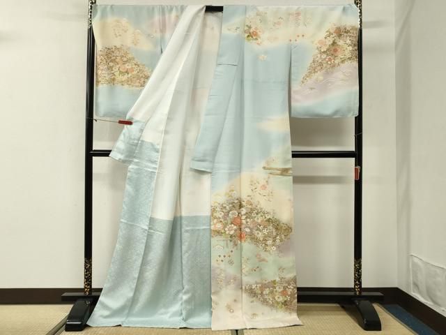 平和屋着物□訪問着 宝尽くし花文 暈し染め 金彩 正絹 逸品 未