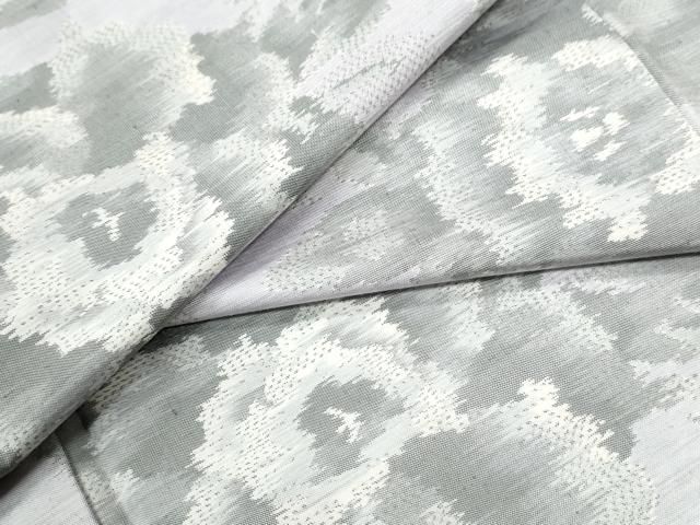 平和屋着物●本場大島紬　白大島　牡丹　正絹　逸品　未使用　CABI2438yc