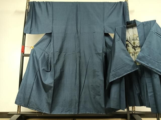 平和屋着物●男性　本場大島紬　アンサンブル　100亀甲　総詰め　キングサイズ　正絹　逸品　未使用　AABJ4814fy