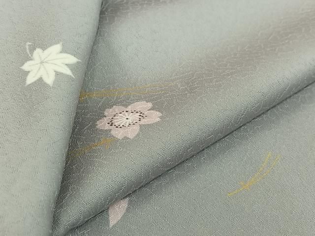 平和屋着物▽小紋　単衣　吹き寄せ文　洗える着物　AABJ9647jh
