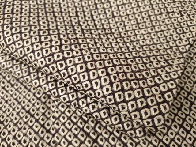 平和屋着物●大変加工の良い総絞り小紋　正絹　逸品　AABK0002ck