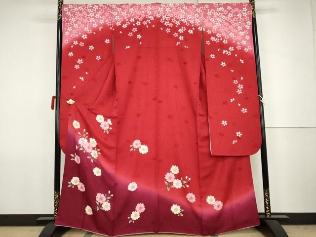 平和屋着物●豪華振袖　舞桜　暈し染め　正絹　逸品　AABJ8667cs 32,110円