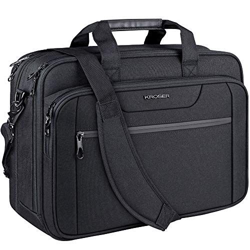 [KROSER] ビジネスバッグ メンズ 17.3インチPC対応 PCバッグノートパソコンバッグ大容量コンピュータバッグ ショルダーバッグ -ブラック | [KROSER] ビジネスバッグ メンズ 17.3インチPC対応 PCバッグノートパソ acfbe450 6,255円