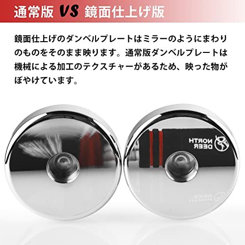 Northdeer ダンベル 可変式 小型 スチール製 2.5kg ×2 ?面の仕上げ