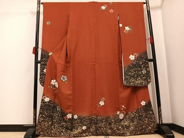 平和屋着物●豪華振袖　舞桜文　暈し染め　金彩　正絹　逸品　AABJ7184ph 27,885円