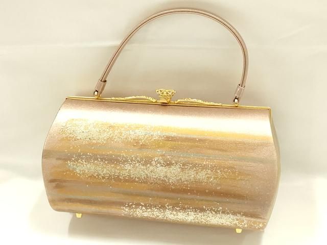 平和屋着物●和装小物　和装バッグ　ハンドバッグ　霞文　金彩　逸品　AABJ5978ay 7,696円