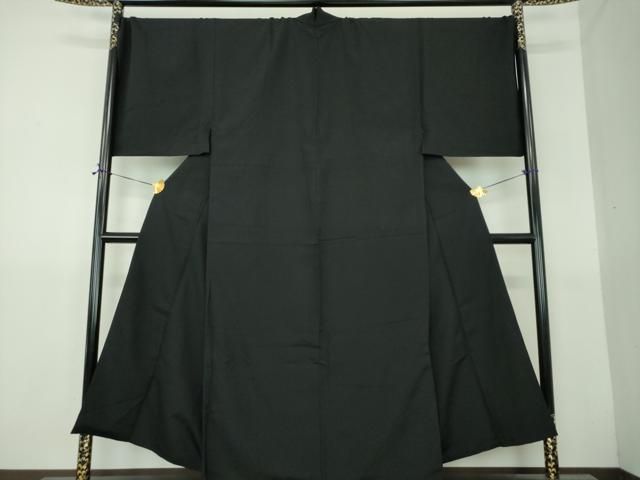 平和屋着物●男性　色無地　キングサイズ　黒地　正絹　逸品　DABG8439ps 35,490円