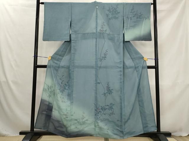 平和屋着物▽訪問着　無双　紗袷　紗×絽　手描き　枝花文　暈し染め　金彩　正絹　逸品　AABJ8750st 35,490円