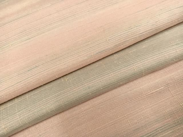 平和屋着物●紅花紬　米沢　霞文　正絹　逸品　AABJ6350ph