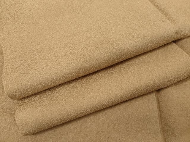 平和屋着物●上質な色無地　花尽くし地紋　雄黄色　正絹　逸品　AABJ3837cs