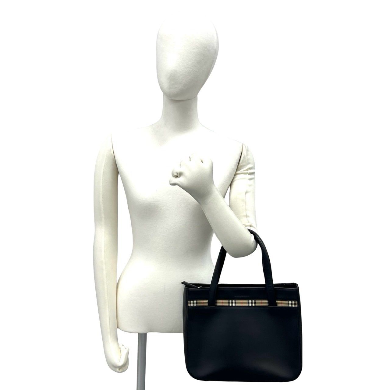 極 美品 希少品 BURBERRY バーバリー ロゴ ノバチェック 柄 レザー 本